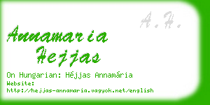 annamaria hejjas business card
