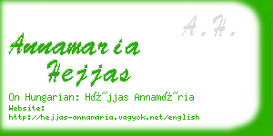 annamaria hejjas business card